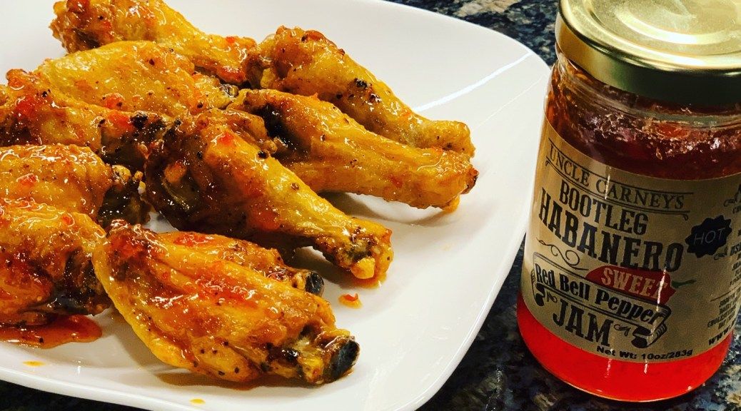 Habanero Jam Sauce and WIngs